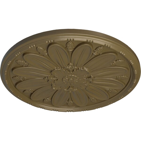 Fairfax Ceiling Medallion, Hand-Painted Mississippi Mud, 29 7/8OD X 1 3/8P